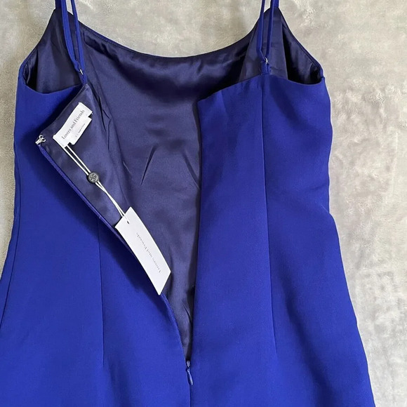 NEW! Lovers Friends Teddy Mini Dress Size S Blue Spaghetti Straps Ruffle Party - Picture 7 of 14